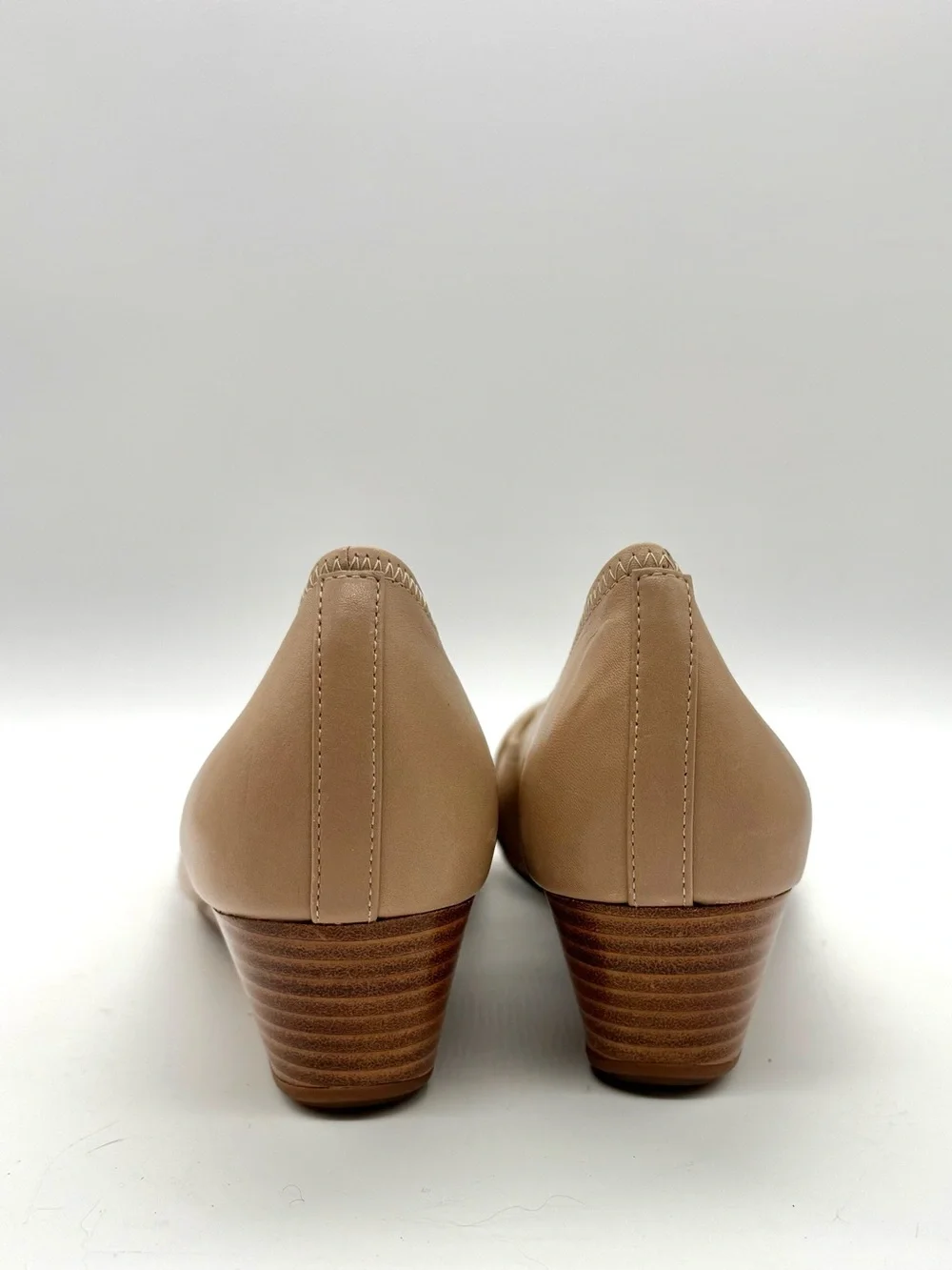 Cole Haan Nude Peep-Toe Quilted Wedges